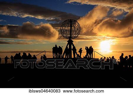 Silhouette of the Noth-Cape-Globe, Norway, Europe View Large Photo Image Stock Image - Silhouette of the Noth-Cape-Globe, Norway, Europe. Fotosearch