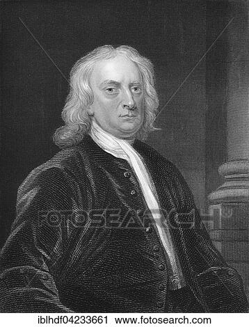 Stock Image - Sir Isaac Newton, 1642, 1726, English physicist and mathematician. Fotosearch