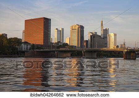 Skyline with office buildings, high-rise buildings, Untermainkai, Frankfurt am Main, Hesse, Germany, Europe View Large Photo Image Stock Image - Skyline with office buildings, high-rise buildings, Untermainkai, Frankfurt am Main, Hesse, Germany, Europe. Fotosearch