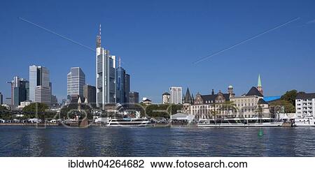 Skyline with office buildings, high-rise buildings, Financial District, Untermainkai, Frankfurt am Main, Hesse, Germany, Europe View Large Photo Image Stock Image - Skyline with office buildings, high-rise buildings, Financial District, Untermainkai, Frankfurt am Main, Hesse, Germany, Europe. Fotosearch