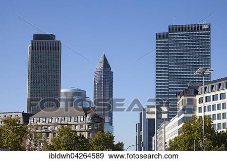 Skyscrapers and Messeturm tower, cityscape, Frankfurt am Main, Hesse, Germany, Europe View Large Photo Image Stock Photo - Skyscrapers and Messeturm tower, cityscape, Frankfurt am Main, Hesse, Germany, Europe. Fotosearch