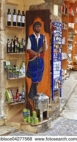 Souvenir shop with local products, historic centre, Chania, Crete, Greece, Europe View Large Photo Image Stock Photo - Souvenir shop with local products, historic centre, Chania, Crete, Greece, Europe. Fotosearch