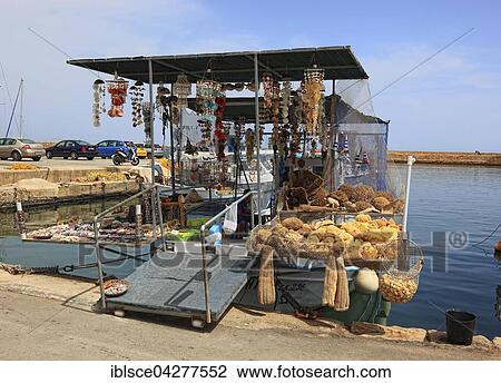 Souvenir stand with sponges (Porifera) and shellfish, Chania, Crete, Greece, Europe View Large Photo Image Stock Image - Souvenir stand with sponges (Porifera) and shellfish, Chania, Crete, Greece, Europe. Fotosearch