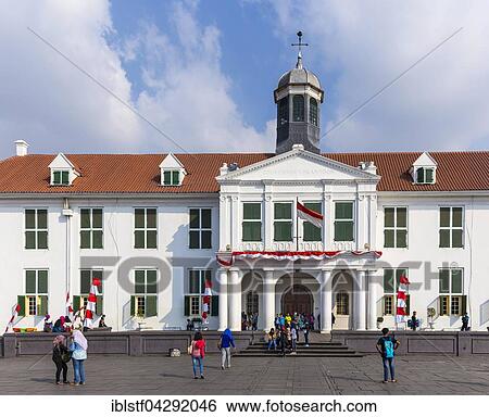 Stock Photograph - Stadhuis, former town hall of Batavia, Taman Fatahillah Square, Kota, historic centre of Jakarta, West Java, Java, Indonesia, Asia. Fotosearch