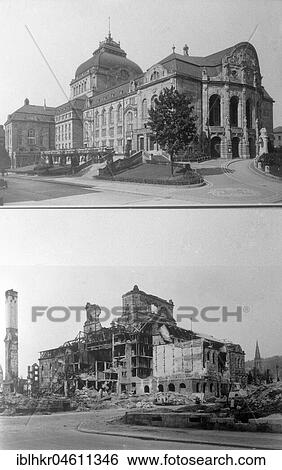 Stadttheater Freiburg in front of and after the destruction, recording ca. 1946, Freiburg, Germany, Europe View Large Photo Image Stock Photograph - Stadttheater Freiburg in front of and after the destruction, recording ca. 1946, Freiburg, Germany, Europe. Fotosearch