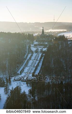 Statue of Hercules in winter, Wilhelmshöhe Castle, Wilhelmshöhe Mountain Park, Kassel, Hesse, Germany, Europe View Large Photo Image Stock Photo - Statue of Hercules in winter, Wilhelmshöhe Castle, Wilhelmshöhe Mountain Park, Kassel, Hesse, Germany, Europe. Fotosearch