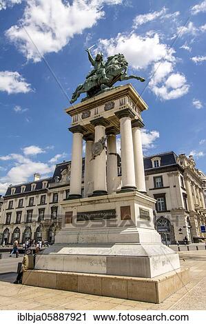 Statue of Vercingetorix in Place de Jaude, Clermont-Ferrand, Puy-de-Dome department, Auvergne Rhone Alpes, France, Europe View Large Photo Image Stock Image - Statue of Vercingetorix in Place de Jaude, Clermont-Ferrand, Puy-de-Dome department, Auvergne Rhone Alpes, France, Europe. Fotosearch