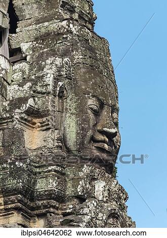 Stone Face of Bodhisattva Lokeshvara at Bayon Temple, Angkor Thom, Cambodia, Asia View Large Photo Image Stock Image - Stone Face of Bodhisattva Lokeshvara at Bayon Temple, Angkor Thom, Cambodia, Asia. Fotosearch
