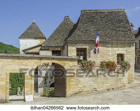 Stone house in the village, Saint-Amand-de-Coly, Aquitaine, France, Europe View Large Photo Image Stock Image - Stone house in the village, Saint-Amand-de-Coly, Aquitaine, France, Europe. Fotosearch