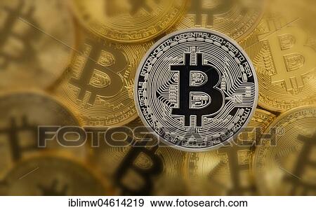 Symbol image digital currency, silver among gold physical coins Bitcoin View Large Photo Image Stock Photo - Symbol image digital currency, silver among gold physical coins Bitcoin. Fotosearch