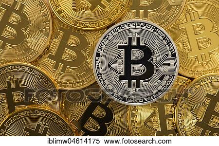 Symbol image digital currency, silver among gold physical coins Bitcoin View Large Photo Image Stock Photography - Symbol image digital currency, silver among gold physical coins Bitcoin. Fotosearch