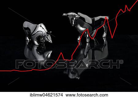 Picture - Symbol image Share price bull and bear. Fotosearch
