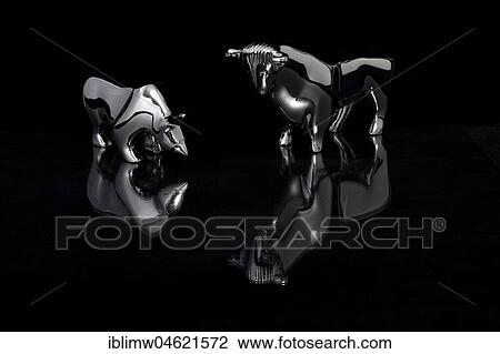 Symbol image Share price bull and bear View Large Photo Image Stock Image - Symbol image Share price bull and bear. Fotosearch