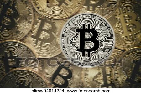 Symbol image turbulence stock market crash digital currency, silver among gold physical coins Bitcoin View Large Photo Image Picture - Symbol image turbulence stock market crash digital currency, silver among gold physical coins Bitcoin. Fotosearch