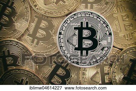 Symbol image turbulence stock market crash digital currency, silver among gold physical coins Bitcoin View Large Photo Image Stock Photo - Symbol image turbulence stock market crash digital currency, silver among gold physical coins Bitcoin. Fotosearch