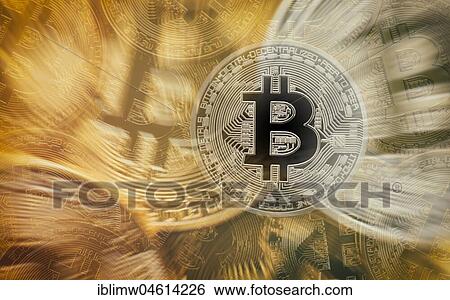 Symbol image turbulence stock market crash digital currency, silver among gold physical coins Bitcoin View Large Photo Image Stock Photograph - Symbol image turbulence stock market crash digital currency, silver among gold physical coins Bitcoin. Fotosearch