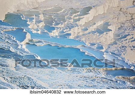 Terraced travertine thermal pools, Pamukkale, UNESCO World Heritage Site, Anatolia, Turkey, Asia View Large Photo Image Stock Image - Terraced travertine thermal pools, Pamukkale, UNESCO World Heritage Site, Anatolia, Turkey, Asia. Fotosearch