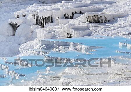 Terraced travertine thermal pools, Pamukkale, UNESCO World Heritage Site, Anatolia, Turkey, Asia View Large Photo Image Stock Photo - Terraced travertine thermal pools, Pamukkale, UNESCO World Heritage Site, Anatolia, Turkey, Asia. Fotosearch