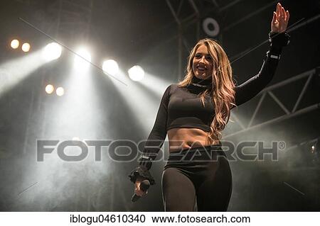 Stock Image - The British electropop band Clean Bandit live at the 26th Heitere Open Air in Zofingen, Aargau, Switzerland, Europe. Fotosearch