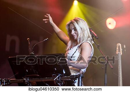 Stock Image - The British electropop band Clean Bandit live at the 26th Heitere Open Air in Zofingen, Aargau, Switzerland, Europe. Fotosearch