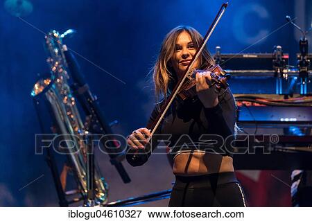 Stock Photo - The British electropop band Clean Bandit live at the 26th Heitere Open Air in Zofingen, Aargau, Switzerland, Europe. Fotosearch