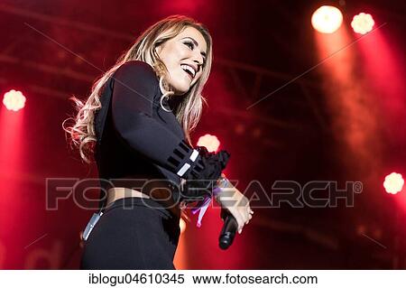 Stock Photography - The British electropop band Clean Bandit live at the 26th Heitere Open Air in Zofingen, Aargau, Switzerland, Europe. Fotosearch