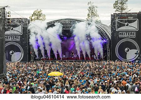 Picture - The German singer and songwriter Mark Forster live at the 27th Heitere Open Air in Zofingen, Aargau, Switzerland, Europe. Fotosearch
