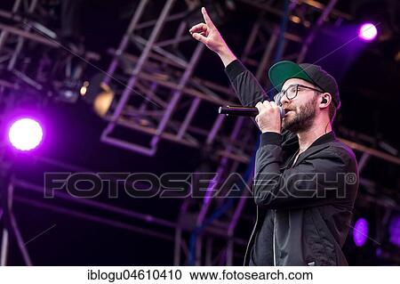 Stock Image - The German singer and songwriter Mark Forster live at the 27th Heitere Open Air in Zofingen, Aargau, Switzerland, Europe. Fotosearch
