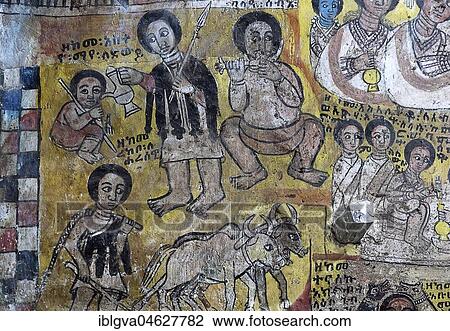 The history of the cannibal Belai Kemer, Canvas painting in the church Abreha wa Atsbaha, Gheralta Region, Tigray, Ethiopia, Africa View Large Photo Image Stock Image - The history of the cannibal Belai Kemer, Canvas painting in the church Abreha wa Atsbaha, Gheralta Region, Tigray, Ethiopia, Africa. Fotosearch