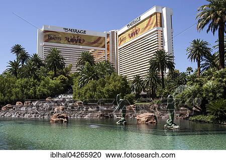 Stock Image - The Mirage Hotel, Las Vegas Boulevard, Las Vegas Strip, The Strip, Las Vegas, Nevada, USA, North America. Fotosearch