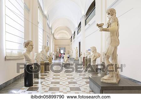 Stock Image - The national archaeological museum, interior, Naples, Italy, Europe. Fotosearch