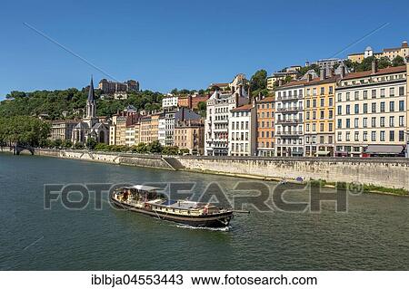 The old town across the Saone River and the Church of Saint Georges, Lyon, Auvergne Rhone Alpes, France, Europe View Large Photo Image Stock Image - The old town across the Saone River and the Church of Saint Georges, Lyon, Auvergne Rhone Alpes, France, Europe. Fotosearch