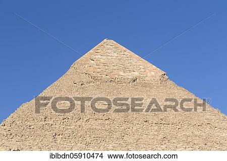 The pyramid of Khafre, Giza, Egypt, Africa View Large Photo Image Picture - The pyramid of Khafre, Giza, Egypt, Africa. Fotosearch