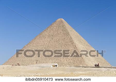 Stock Image - The pyramid of Khufu, Giza, Egypt, Africa. Fotosearch