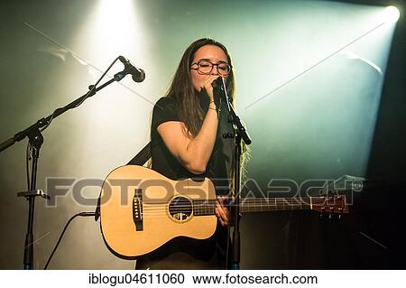 Stock Image - The Swiss musician Veronica Fusaro live at Schüür Lucerne, Switzerland, Europe. Fotosearch