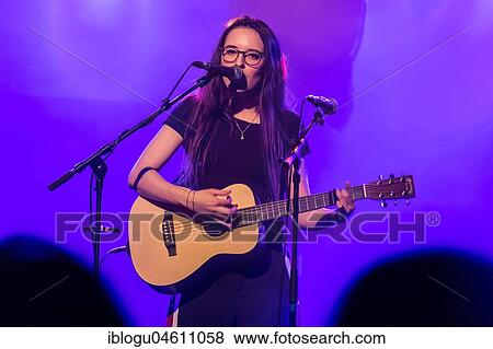 Stock Photo - The Swiss musician Veronica Fusaro live at Schüür Lucerne, Switzerland, Europe. Fotosearch