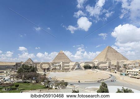 The three main pyramids and the Sphinx, Giza, Egypt, Africa View Large Photo Image Stock Photo - The three main pyramids and the Sphinx, Giza, Egypt, Africa. Fotosearch