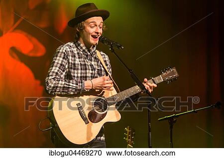 Stock Image - The young Swiss musician Nicola Kneringer alias Nickless live at the Schüür Lucerne, Switzerland, Europe. Fotosearch
