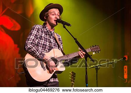 Stock Photograph - The young Swiss musician Nicola Kneringer alias Nickless live at the Schüür Lucerne, Switzerland, Europe. Fotosearch