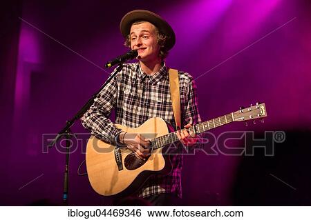 Stock Photograph - The young Swiss musician Nicola Kneringer alias Nickless live at the Schüür Lucerne, Switzerland, Europe. Fotosearch
