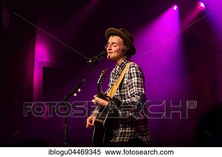 Stock Photography - The young Swiss musician Nicola Kneringer alias Nickless live at the Schüür Lucerne, Switzerland, Europe. Fotosearch