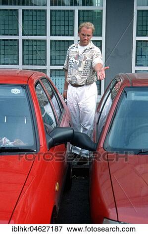 Stock Photo - Too narrowly parked, Berlin, Germany, Europe. Fotosearch