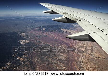 Stock Photo - Torrey surroundings, view from plane, Utah, United States, North America. Fotosearch
