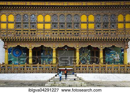 Tourists at the entrance to the coronation temple in the monastery fortress Punakha Dzong, Punakha District, Bhutan, Asia View Large Photo Image Stock Photo - Tourists at the entrance to the coronation temple in the monastery fortress Punakha Dzong, Punakha District, Bhutan, Asia. Fotosearch