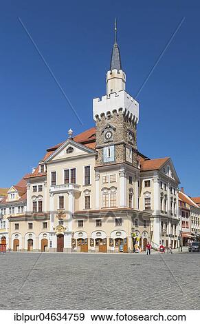 Stock Photo - Town Hall, Löbau, Saxony, Germany, Europe. Fotosearch