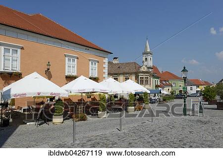 Town Hall Square with the church, the main square, Rust, Lake Neusiedl, North Burgenland, Burgenland, Austria, Europe View Large Photo Image Stock Photo - Town Hall Square with the church, the main square, Rust, Lake Neusiedl, North Burgenland, Burgenland, Austria, Europe. Fotosearch