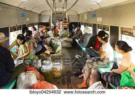 Train Ride On the Circle Line, South Okkalapa, Yangon, Myanmar, Asia View Large Photo Image Stock Image - Train Ride On the Circle Line, South Okkalapa, Yangon, Myanmar, Asia. Fotosearch