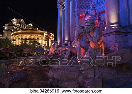 Trevi Fountain replica, Caesars Palace Hotel behind, night scene, Las Vegas, Nevada, USA, North America View Large Photo Image Stock Photograph - Trevi Fountain replica, Caesars Palace Hotel behind, night scene, Las Vegas, Nevada, USA, North America. Fotosearch