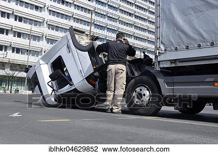 Truck accident and police car, Alexanderstrasse, Mitte, Berlin, Germany, Europe View Large Photo Image Stock Image - Truck accident and police car, Alexanderstrasse, Mitte, Berlin, Germany, Europe. Fotosearch
