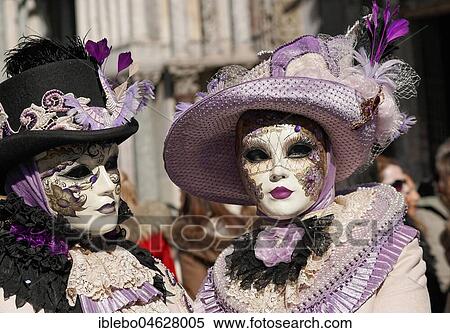 Two costumed people with masks, carnival in Venice, Venice, Veneto, Italy, Europe View Large Photo Image Stock Photography - Two costumed people with masks, carnival in Venice, Venice, Veneto, Italy, Europe. Fotosearch
